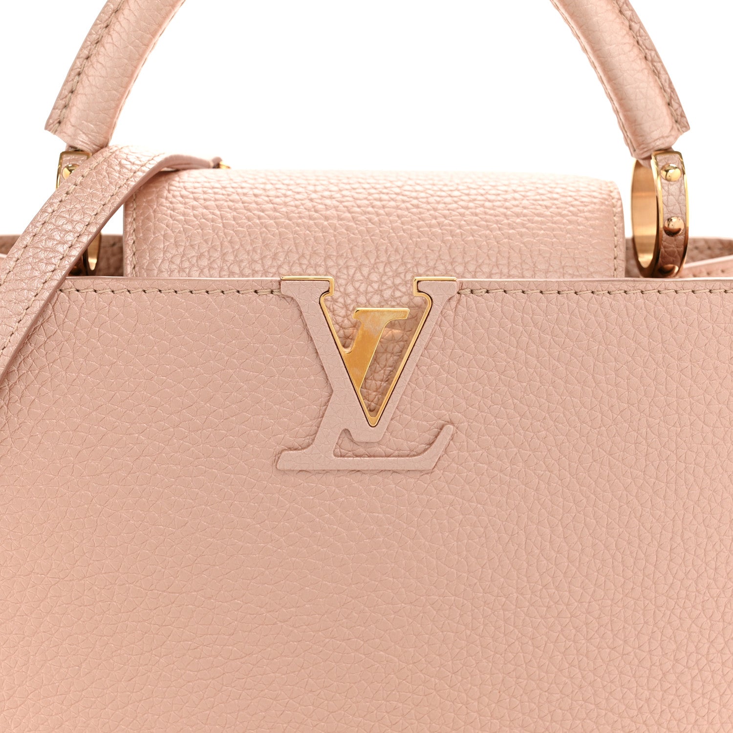 Louis Vuitton Metallic Taurillon Capucines BB Pearly Pink 7 of 10