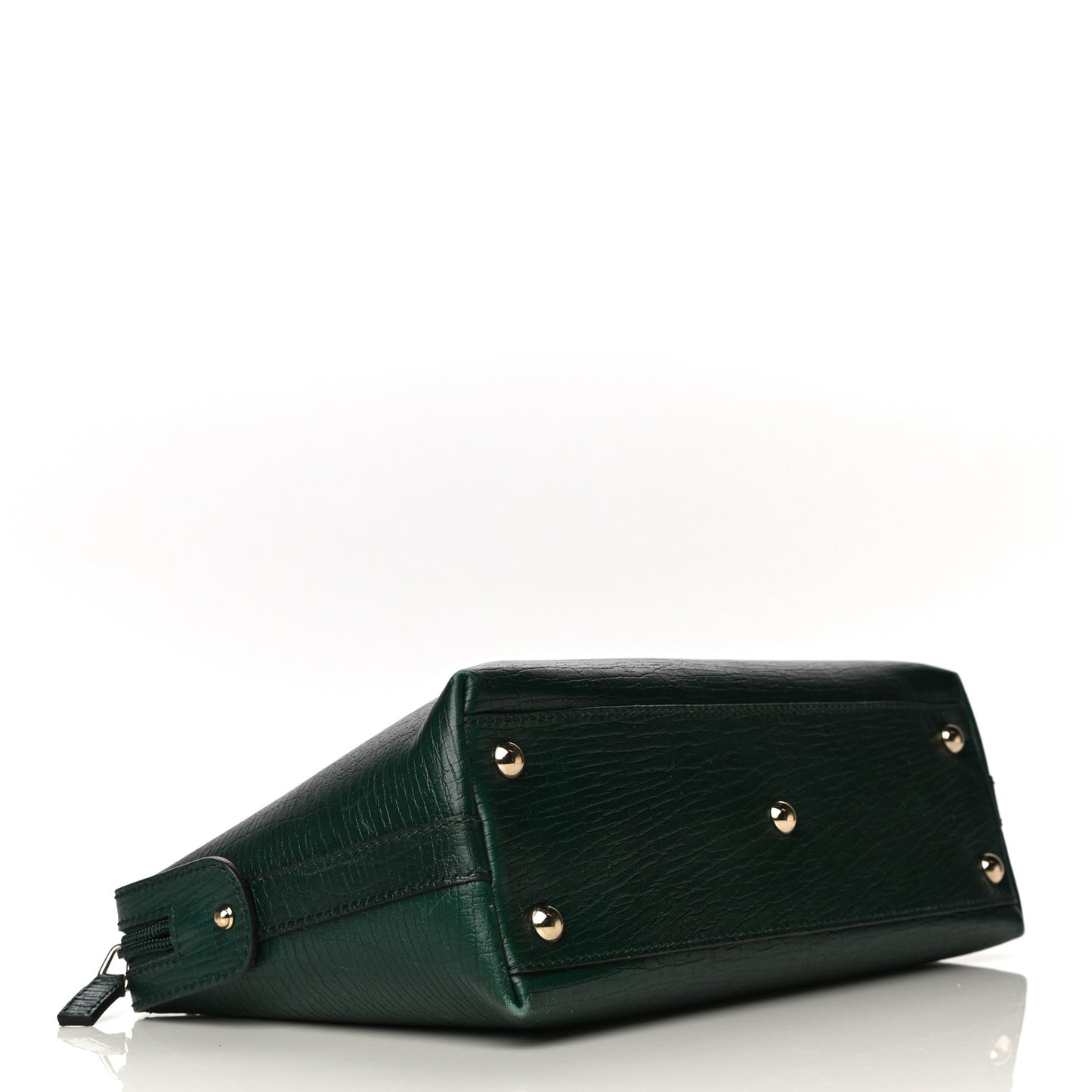 Textured Calfskin Small Boston Green