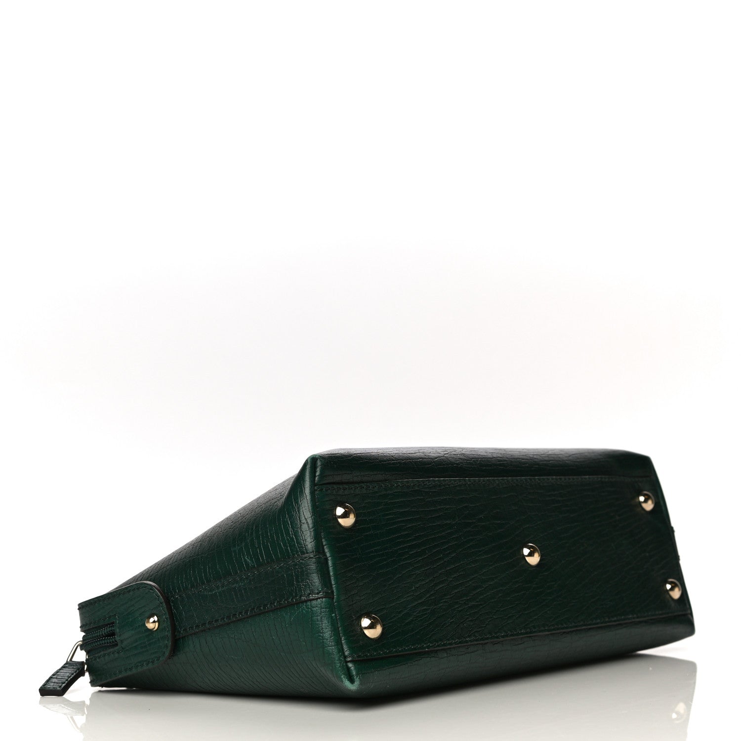 Gucci Textured Calfskin Small Boston Green 4 of 16