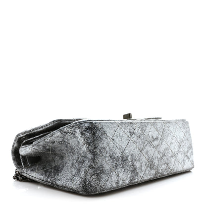 Chanel Metallic Caviar Quilted 2.55 Reissue 225 Flap Silver Black 4 of 10