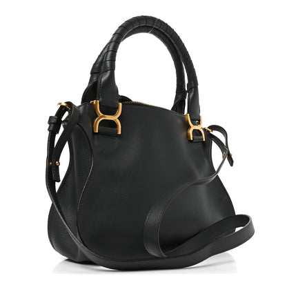 Chloe Calfskin Small Marcie Satchel Navy Ink 3 of 10