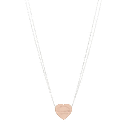 Tiffany Sterling Silver Rubedo Return to Tiffany Heart Tag Necklace 1 of 5