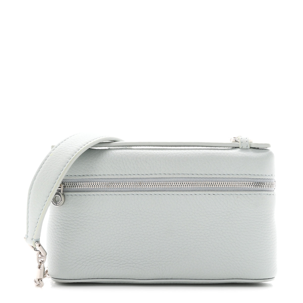 Grained Calfskin Extra Pocket Mini Pouch Minty Breeze