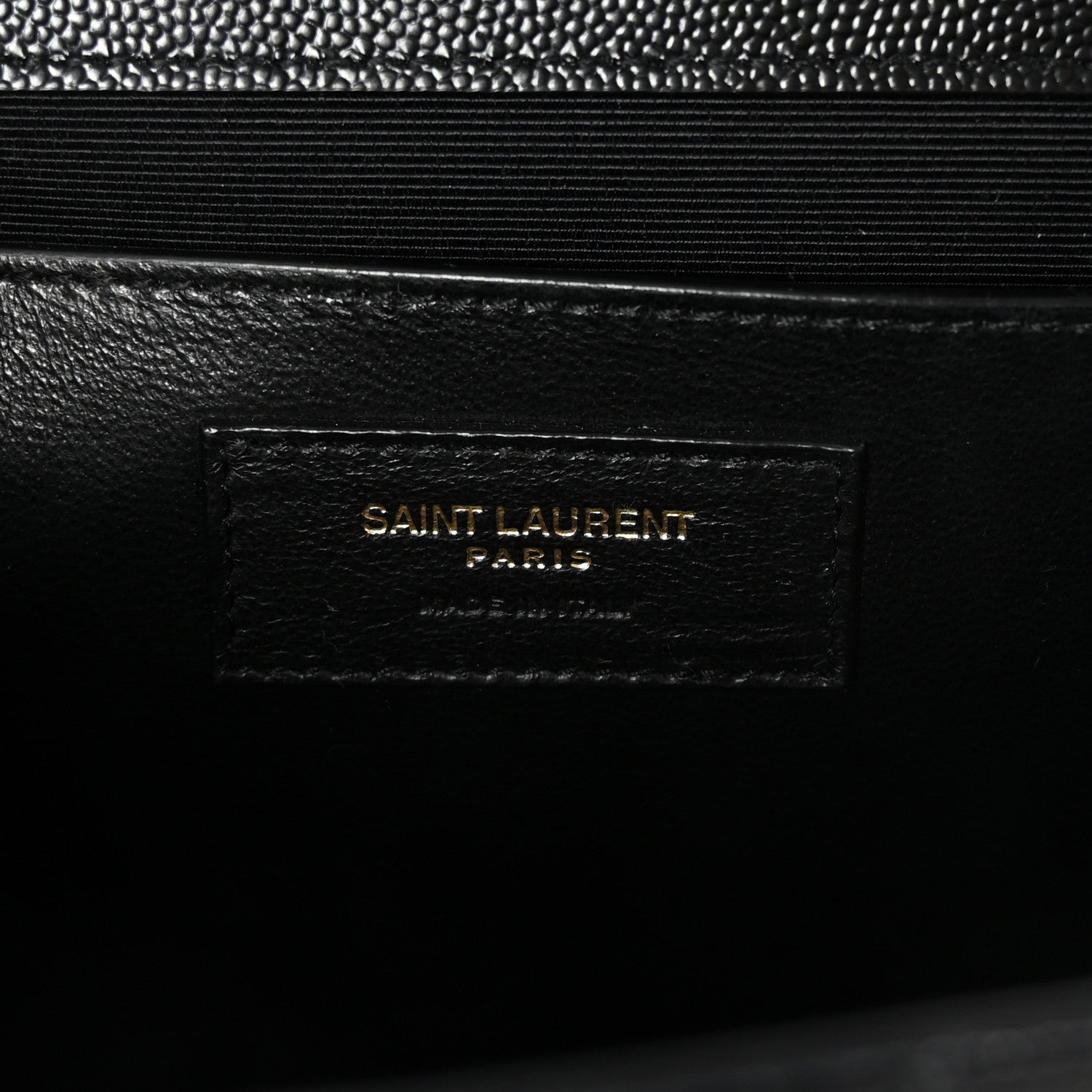 Saint Laurent Grain De Poudre Textured Mixed Matelasse Triquilt Medium Monogram Satchel Black 6 of 10