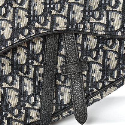 Christian Dior Oblique Mens Saddle Bag Blue 8 of 10