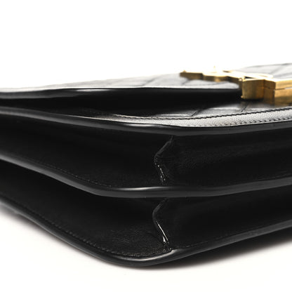 Saint Laurent Lambskin Quilted Monogram Medium Solferino Satchel Black 9 of 10