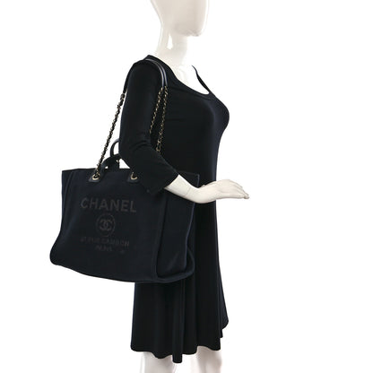 Chanel Mixed Fibers Medium Deauville Tote Black 2 of 13