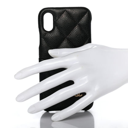 Chanel Caviar Quilted iPhone X Coco Tech Case Black 2 of 8