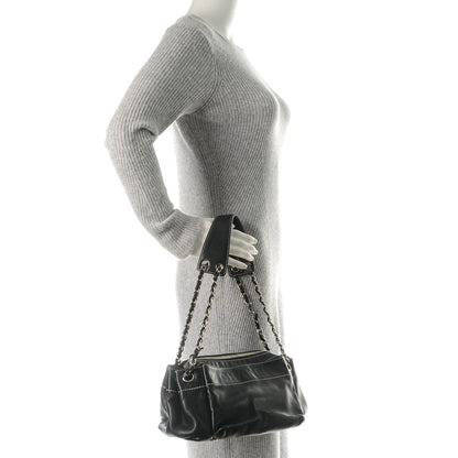 Chanel Lambskin Lax Accordion Hobo Black 2 of 9