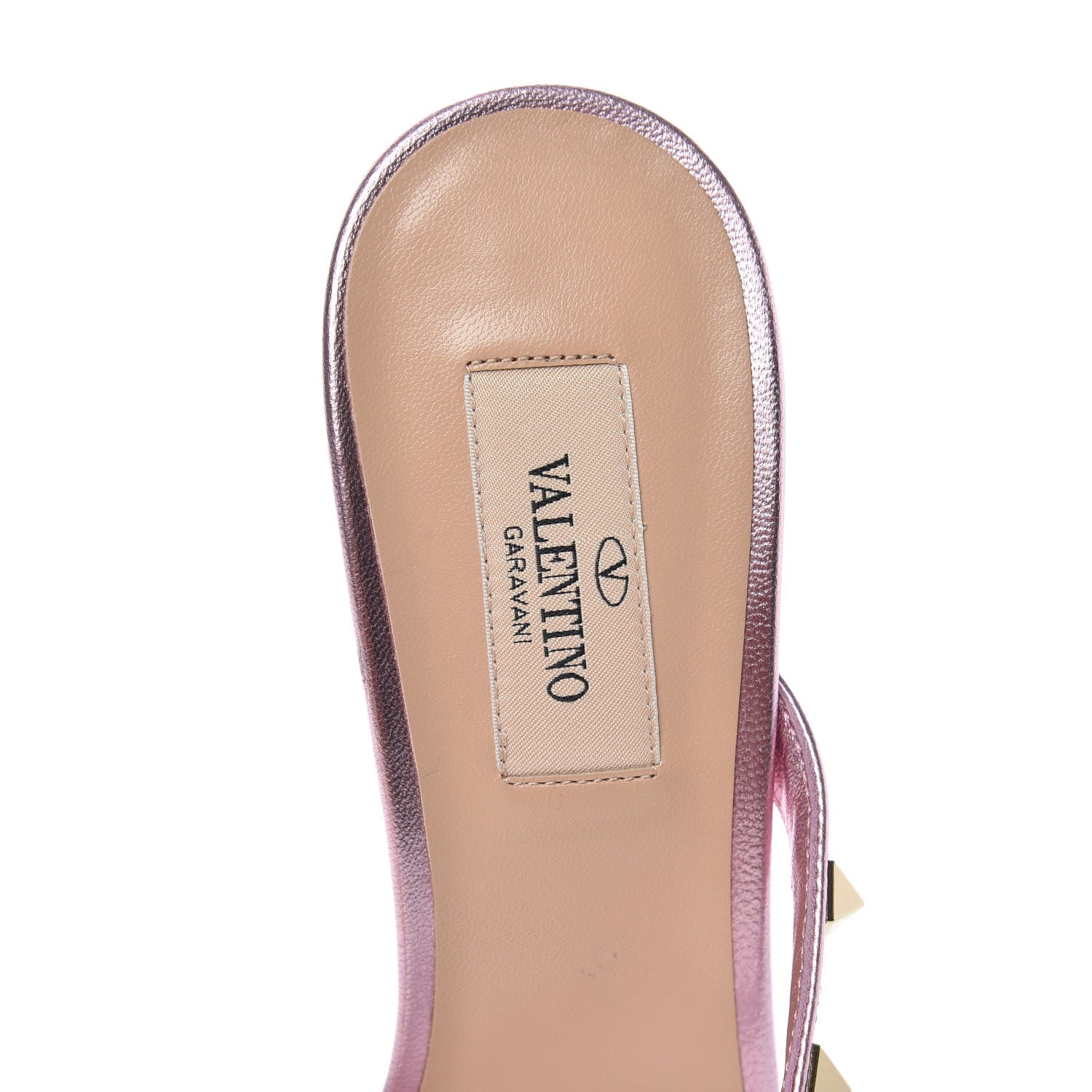 Valentino Garavani Metallic Nappa Rockstud 60mm Slide Sandals 39 Giacinto 6 of 10