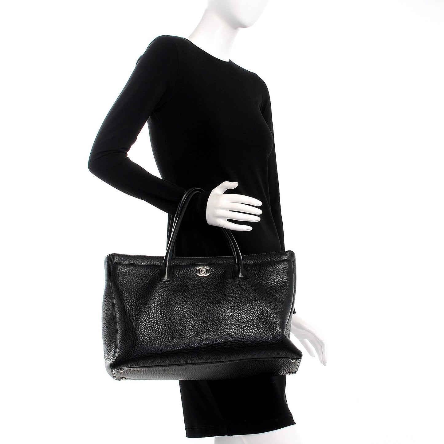 Deerskin Cerf Executive Shopper Tote Black
