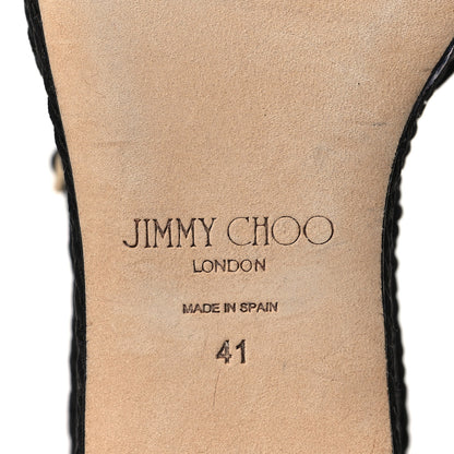 Jimmy Choo Suede Ariela 110 Wedge Sandals 41 Black 6 of 8