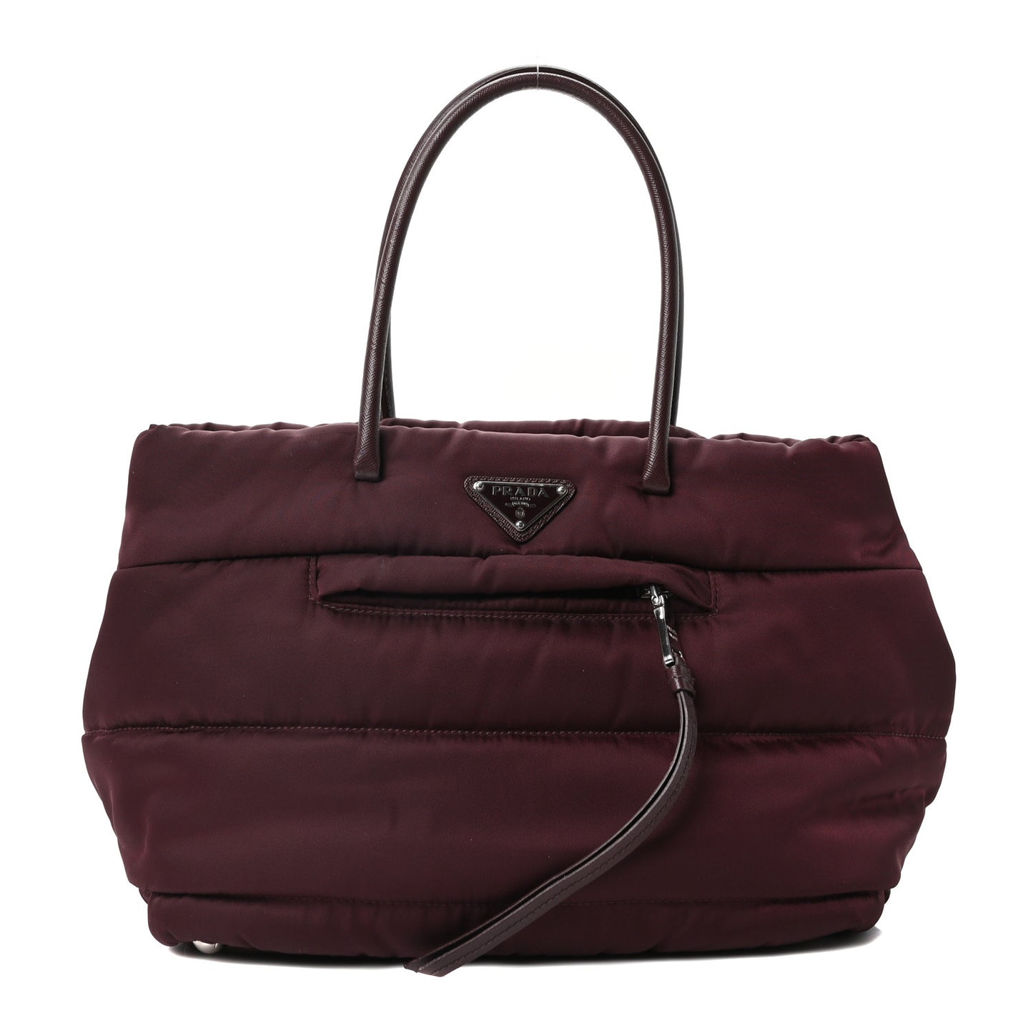 Tessuto Nylon Bomber Tote Bordeaux