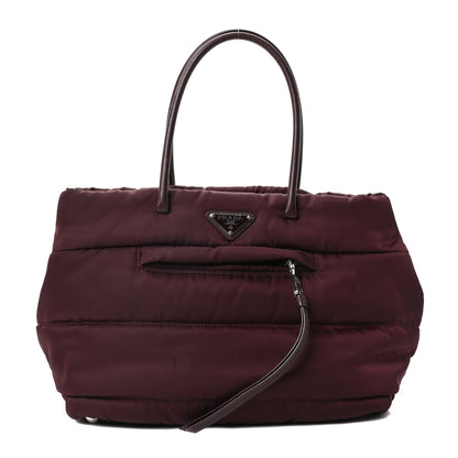 Prada Tessuto Nylon Bomber Tote Bordeaux 1 of 10