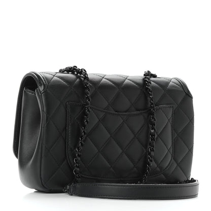 Chanel Lambskin Quilted Small CC Filigree Flap Black 3 of 9