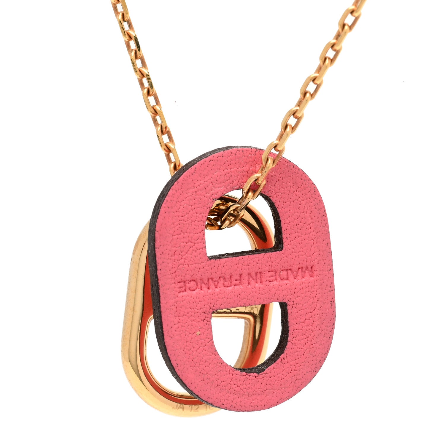 Hermes Swift O'Maillon Pendant Necklace Rose Azalee 6 of 7