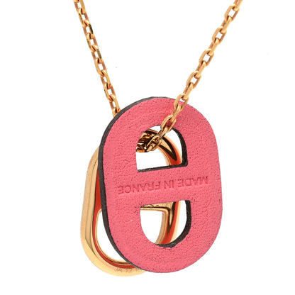 Hermes Swift O'Maillon Pendant Necklace Rose Azalee 6 of 7