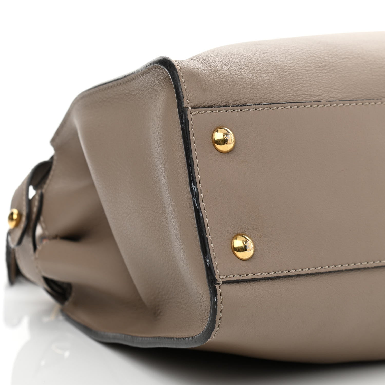 Fendi Vitello Seta Plexiglass Tortoise Medium Peekaboo Iconic Satchel Tortora 5 of 13