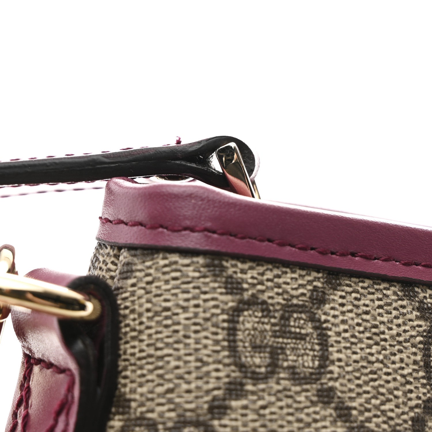 Gucci GG Supreme Monogram Small Zippered Tote Beige New Rosette 11 of 13