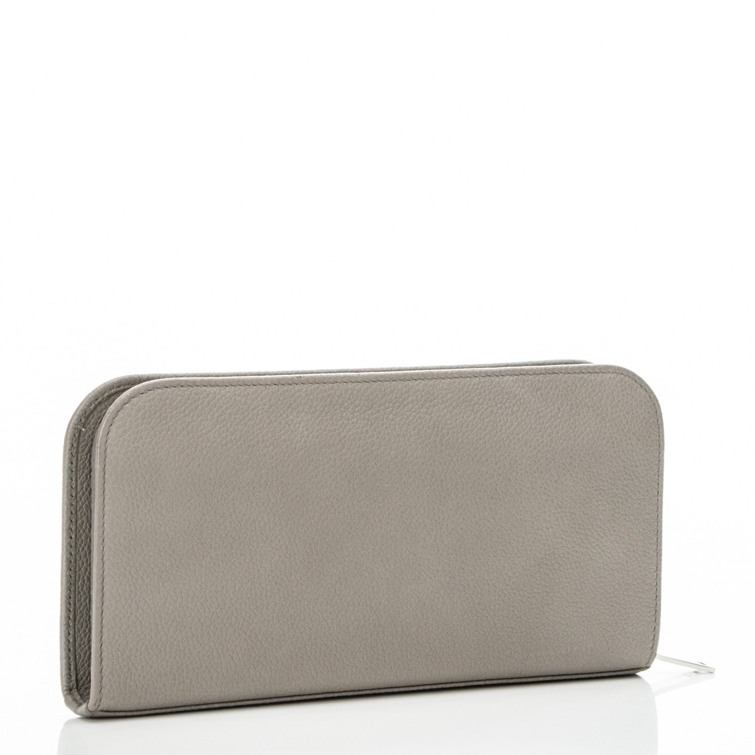 Saint Laurent Calfskin Classic Zip Around Continental Wallet Light Grey 3 of 6