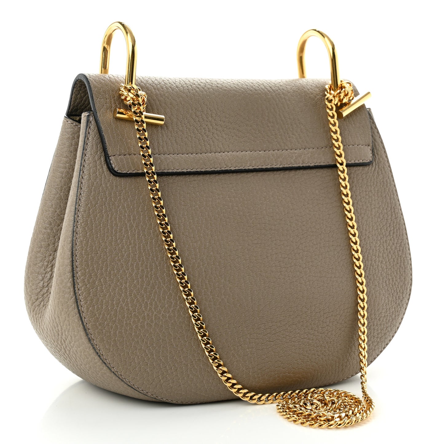 Grained Lambskin Mini Drew Shoulder Bag Motty Grey