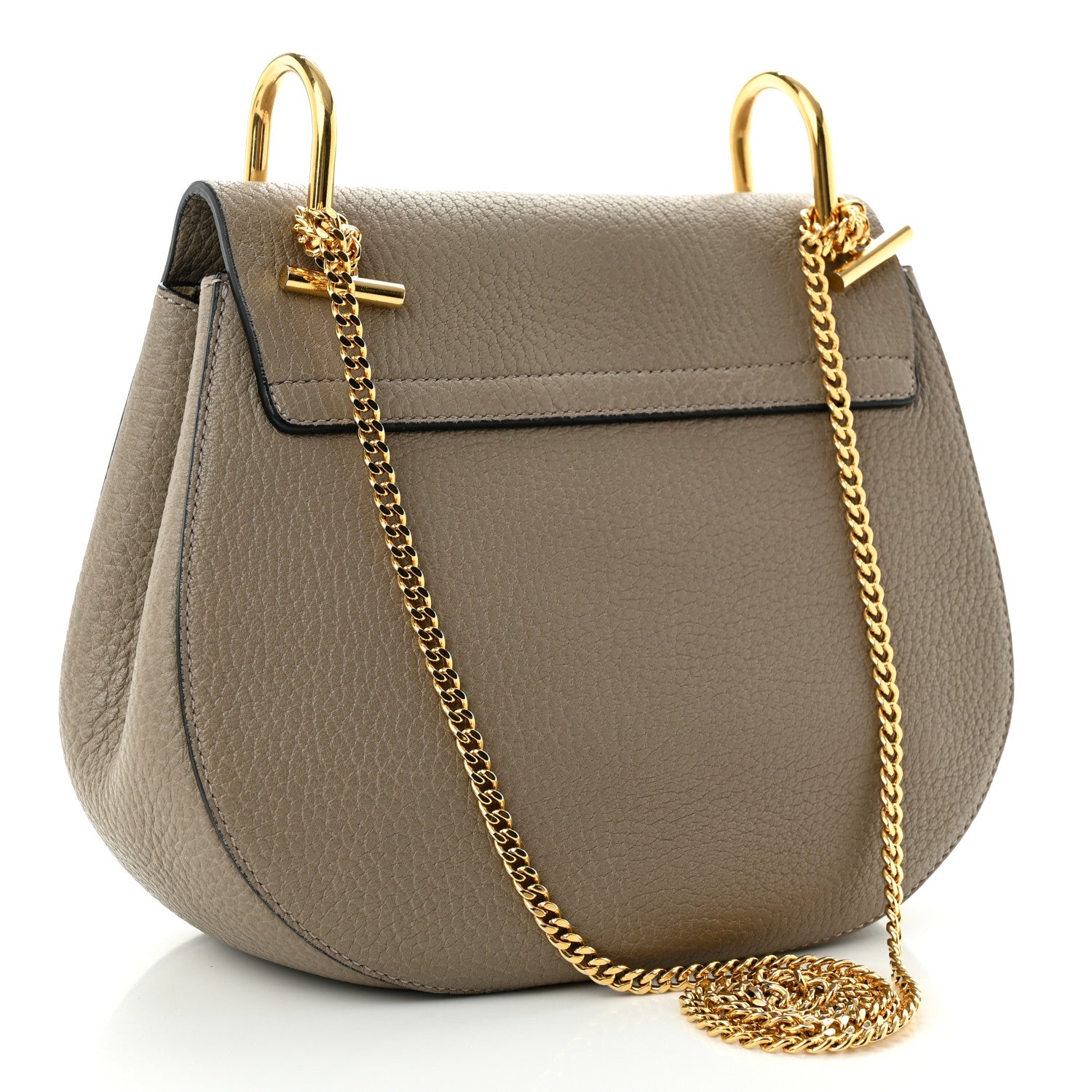 Chloe Grained Lambskin Mini Drew Shoulder Bag Motty Grey 3 of 9