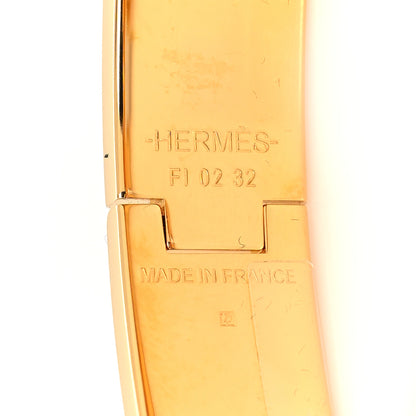 Hermes Enamel Narrow Leopards Clic Clac H Bracelet PM Juane Or Black 5 of 5