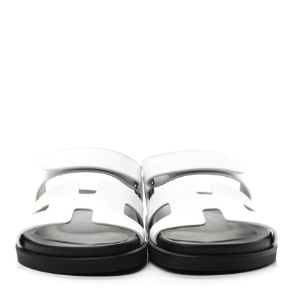 Hermes Calfskin Womens Chypre Sandals 36.5 White 2 of 9