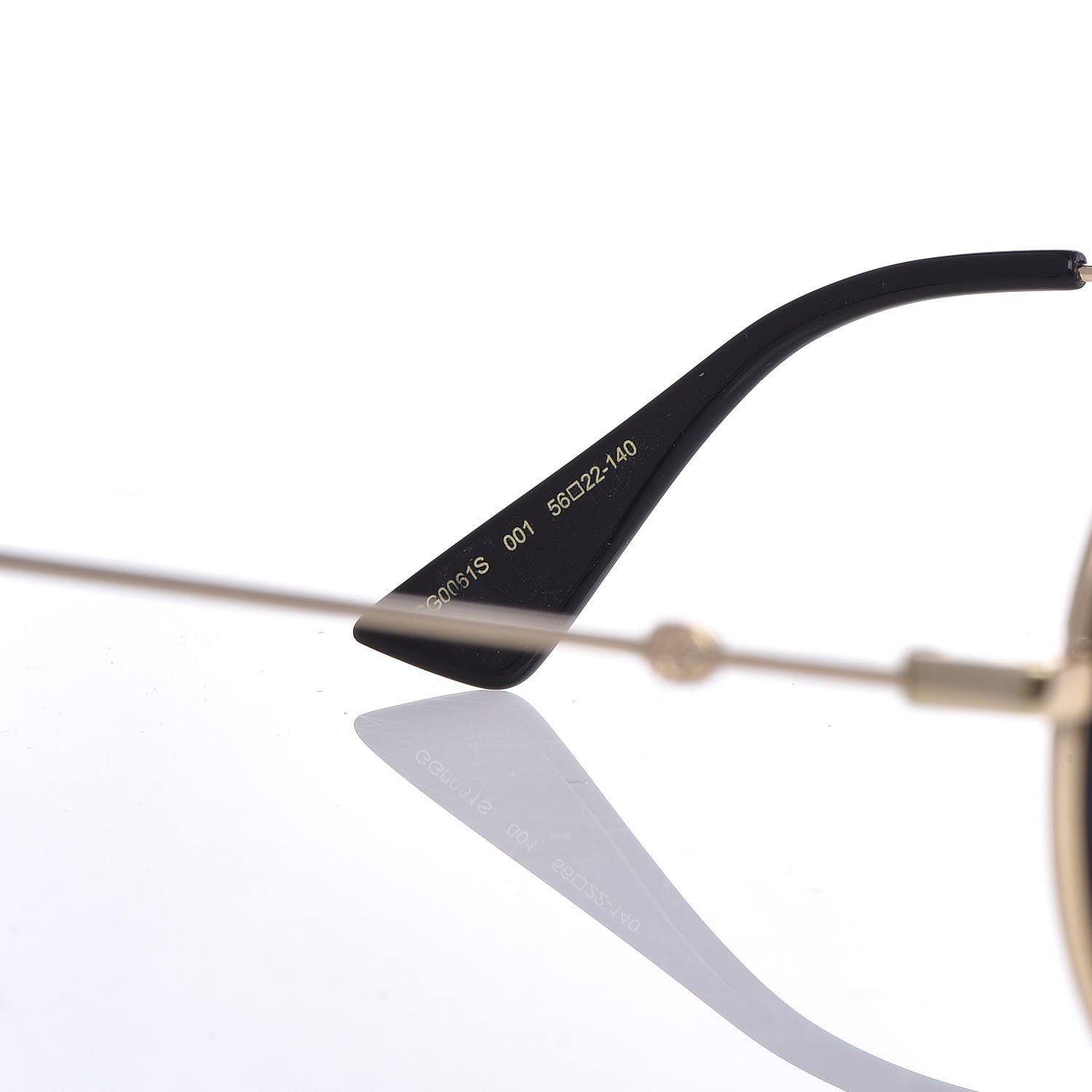 Gucci Round Frame Sunglasses GG0061S Black 5 of 7