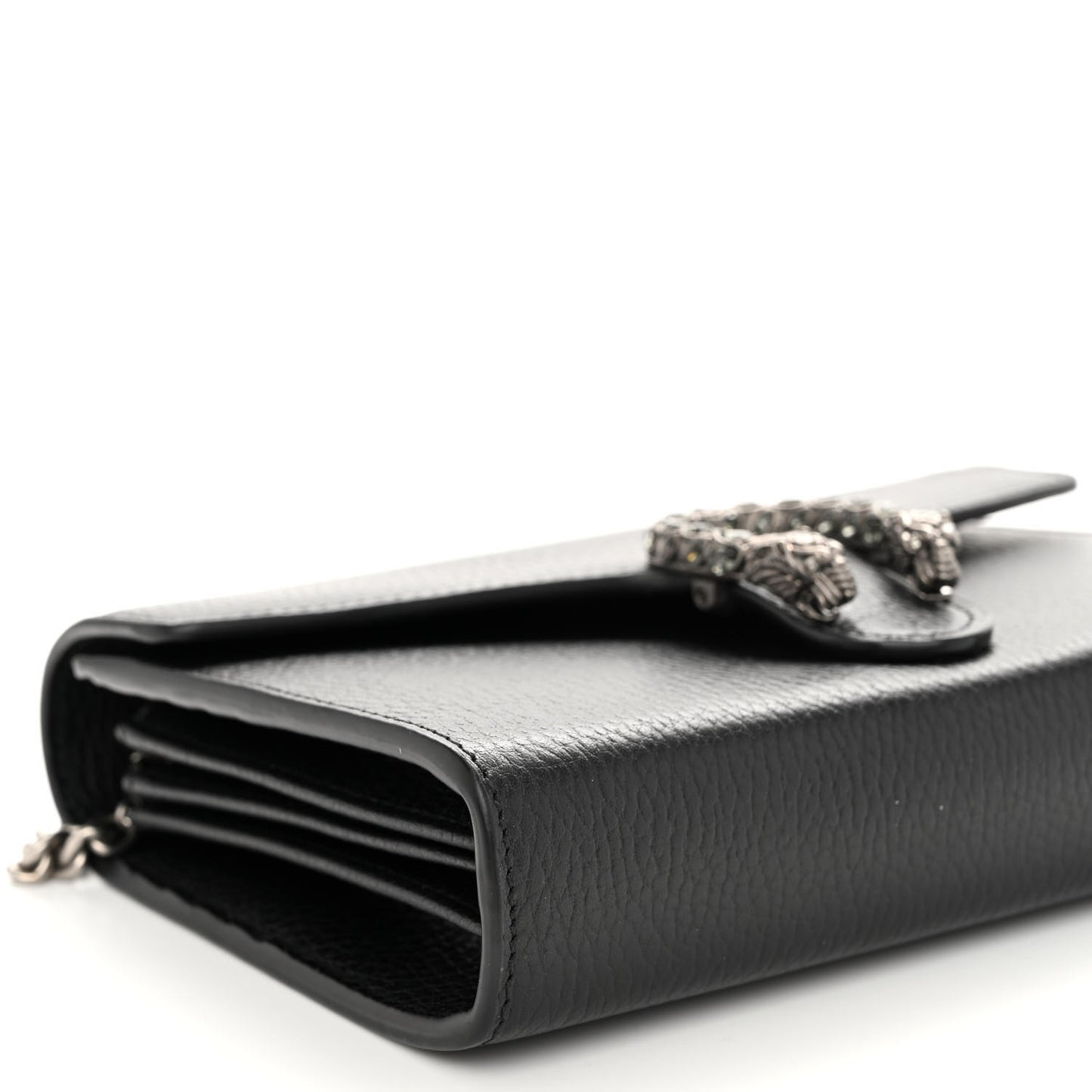 Calfskin Mini Dionysus Chain Wallet Black