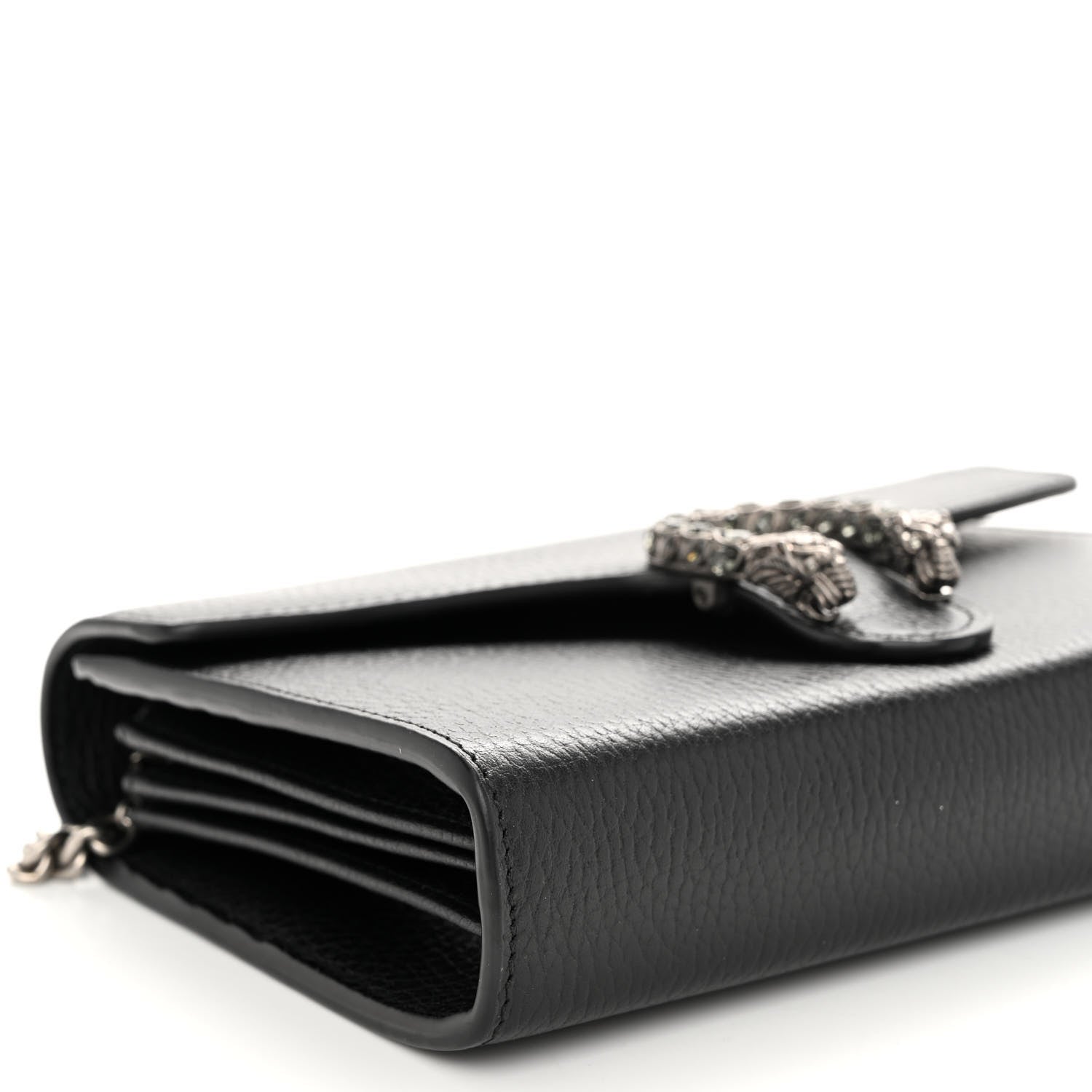 Gucci Calfskin Mini Dionysus Chain Wallet Black 8 of 9