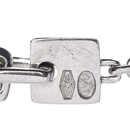 Louis Vuitton 18K White Gold Diamond Logo Necklace 6 of 8