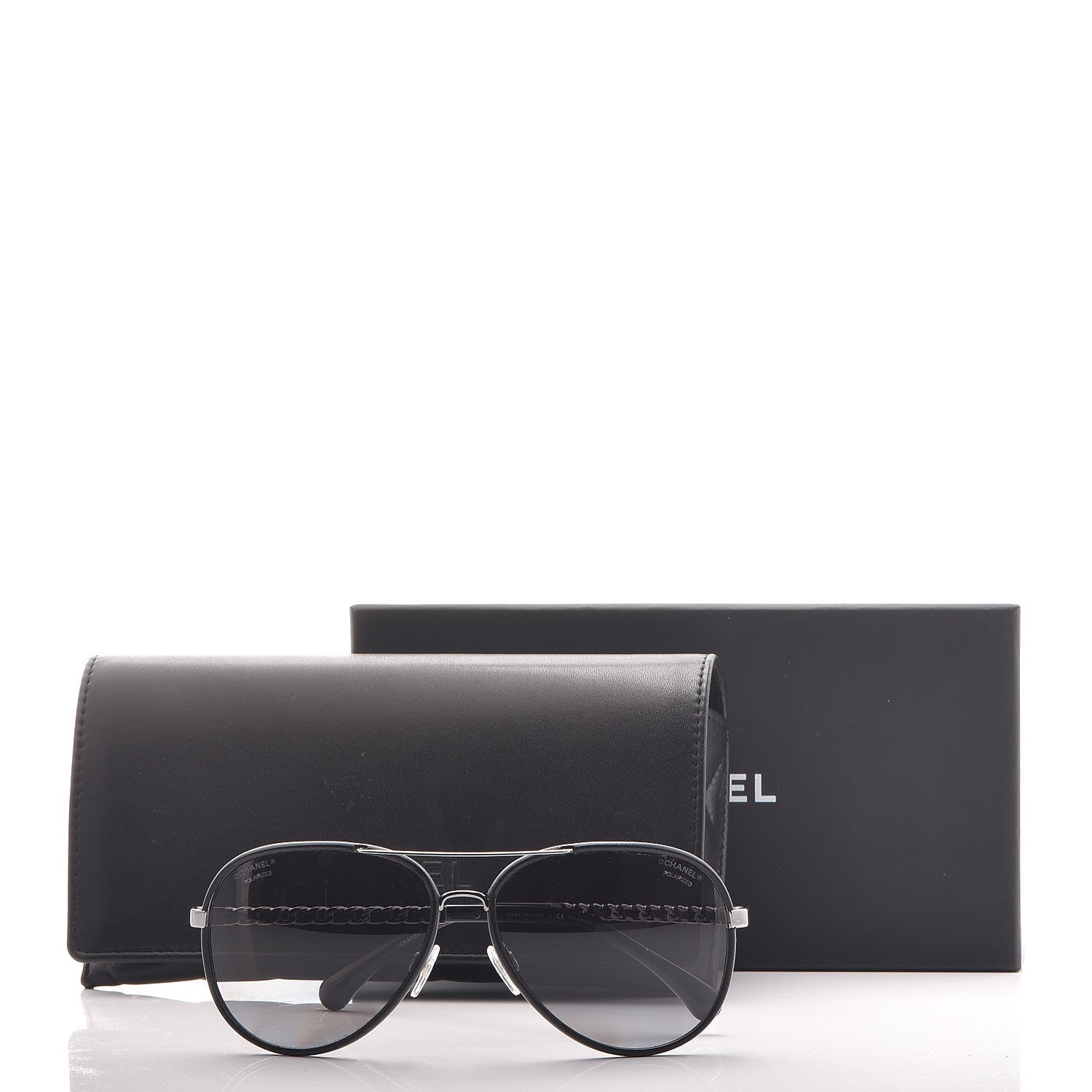 Chanel Polarized Pilot Winter Sunglasses 4219-Q Black 7 of 7