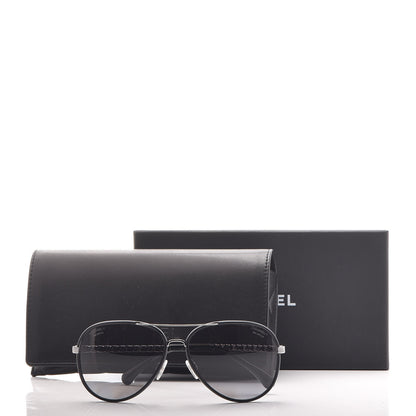 Chanel Polarized Pilot Winter Sunglasses 4219-Q Black 7 of 7