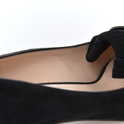 Gucci Kid Scamosciato GG Marmont Fringe 50mm Loafer Pumps 36.5 Black 17 of 20