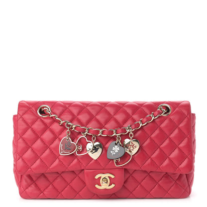 Chanel Lambskin Quilted Valentine Charms Medium Single Flap Pink 1 of 9