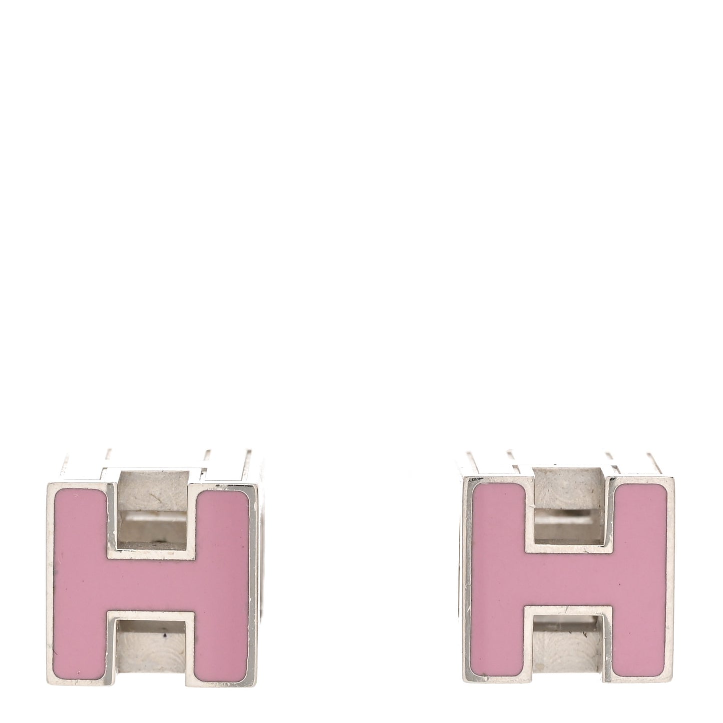 Palladium Cage d'H Earrings Rose Dragee