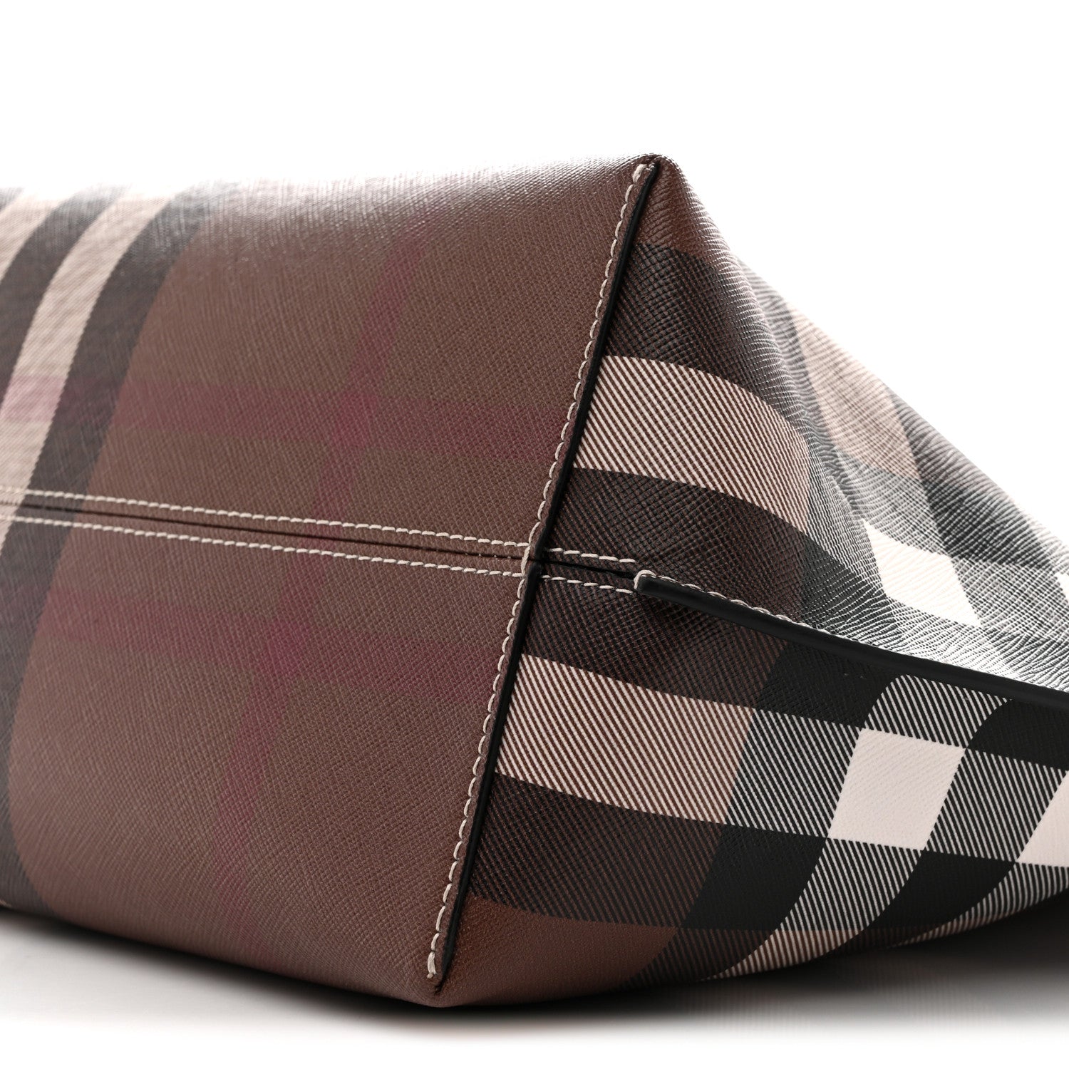 Burberry E-Canvas Check Medium Soft TB Tote Dark Birch Brown 10 of 10