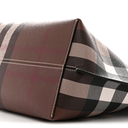 Burberry E-Canvas Check Medium Soft TB Tote Dark Birch Brown 10 of 10