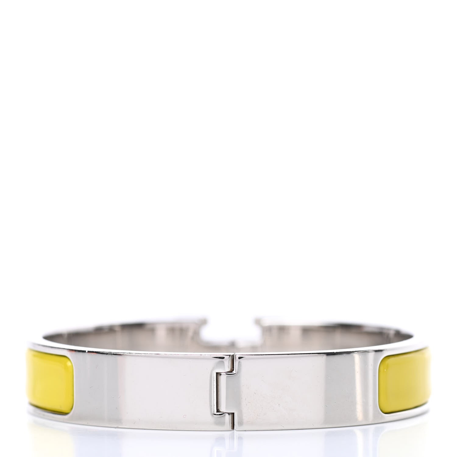 Hermes Enamel Narrow Clic Clac H Bracelet GM Chartreuse 3 of 6