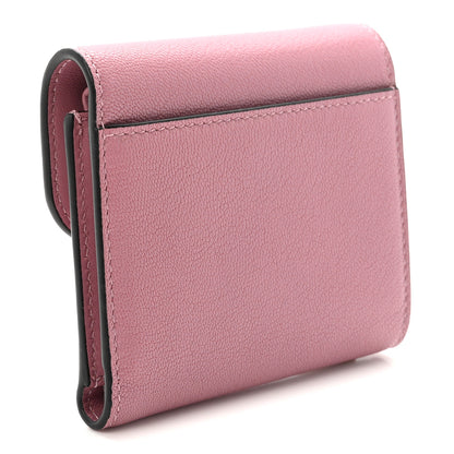 Christian Dior Goatskin Saddle Lotus Wallet Pink 3 of 6