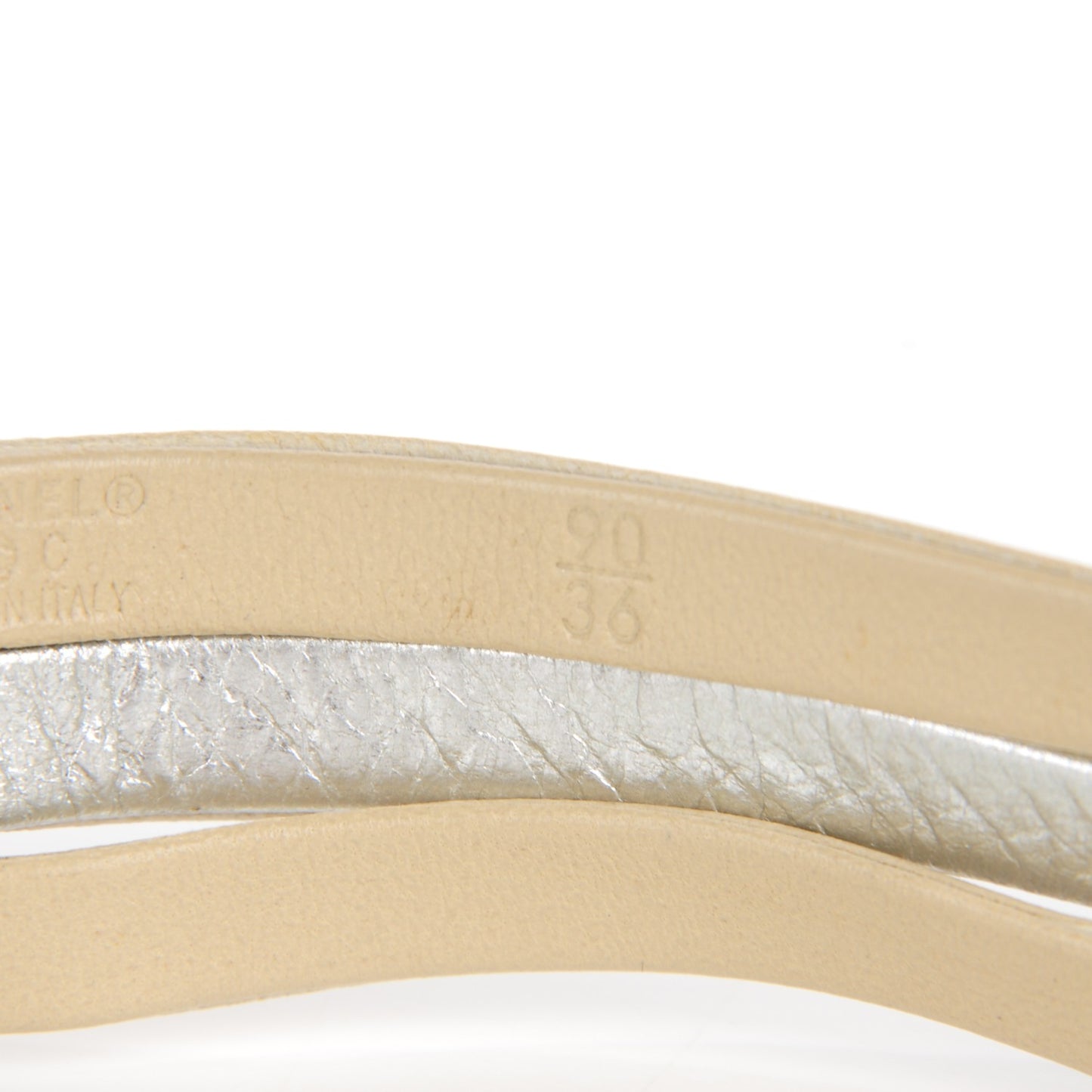 Satin Braided Resin CC Belt 90 36 Blue Gold
