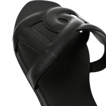 Hermes Rubber Aloha Sandals 39 Black 9 of 10