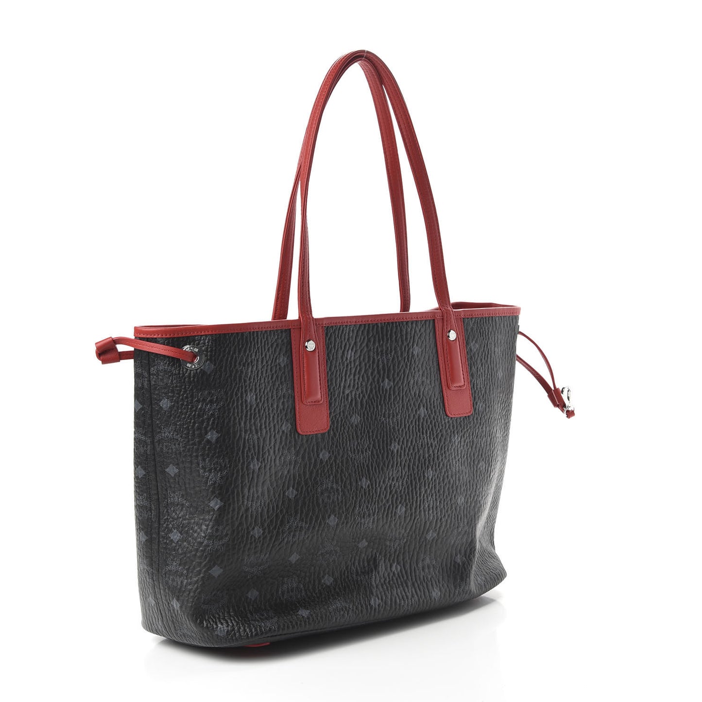Visetos Medium Liz Reversible Shopper Tote Black Red