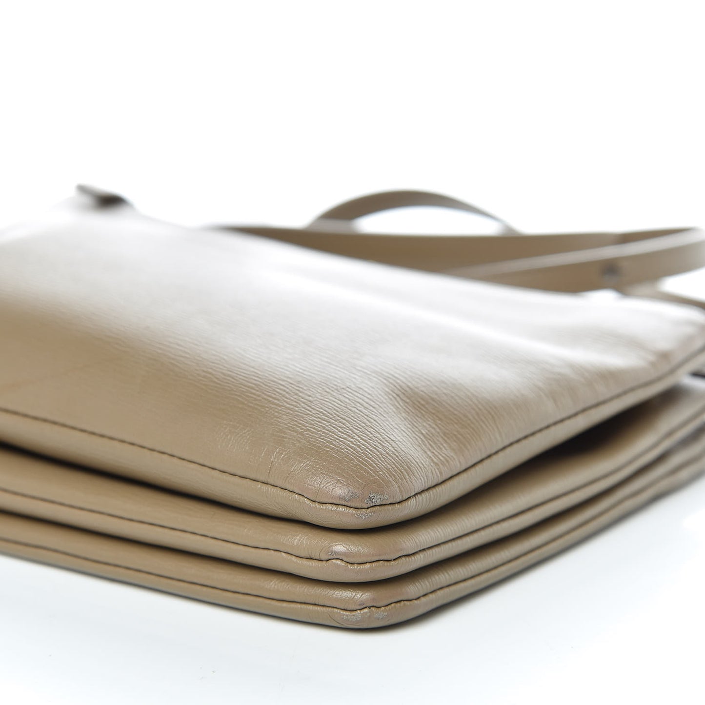 Lambskin Small Trio Crossbody Bag Taupe