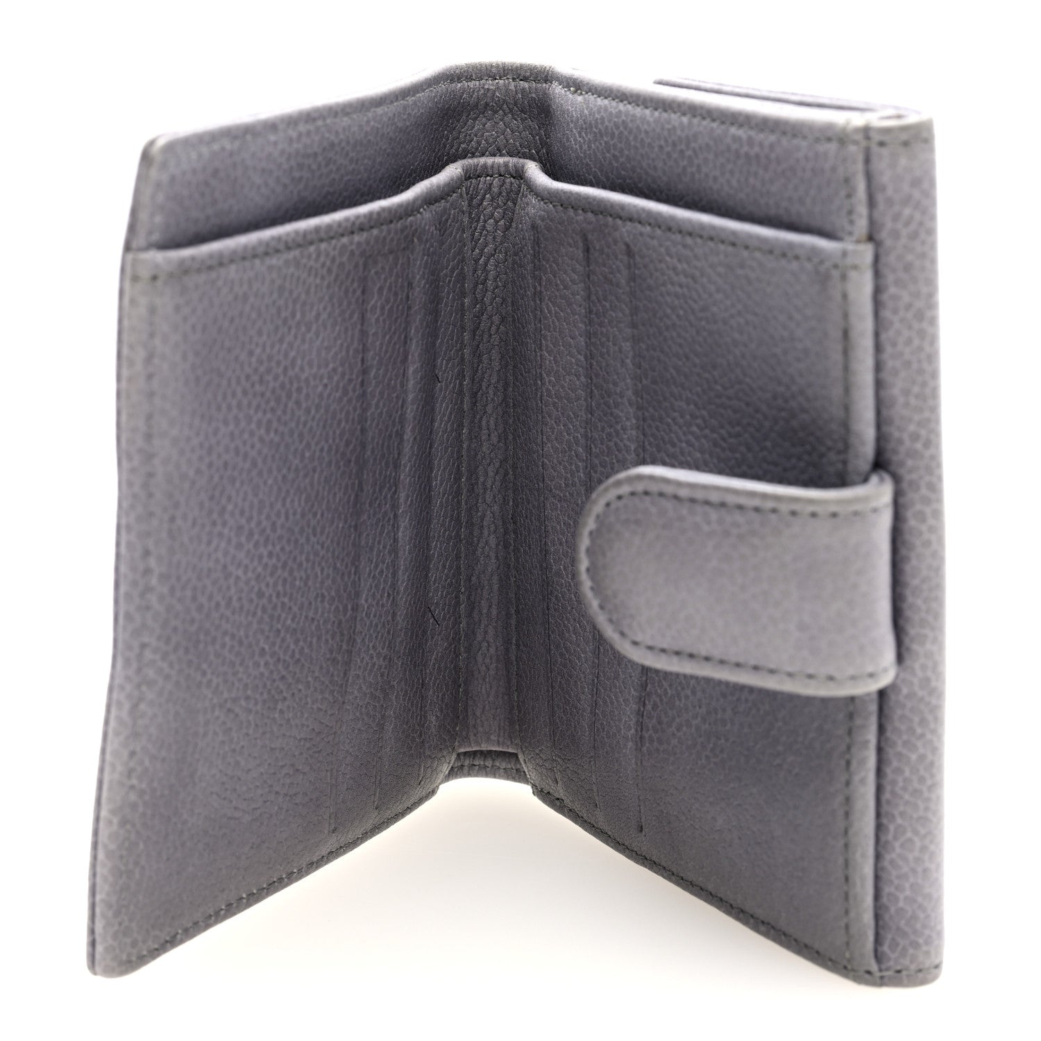 Chanel Caviar Timeless CC Compact French Wallet Grey 5 of 7