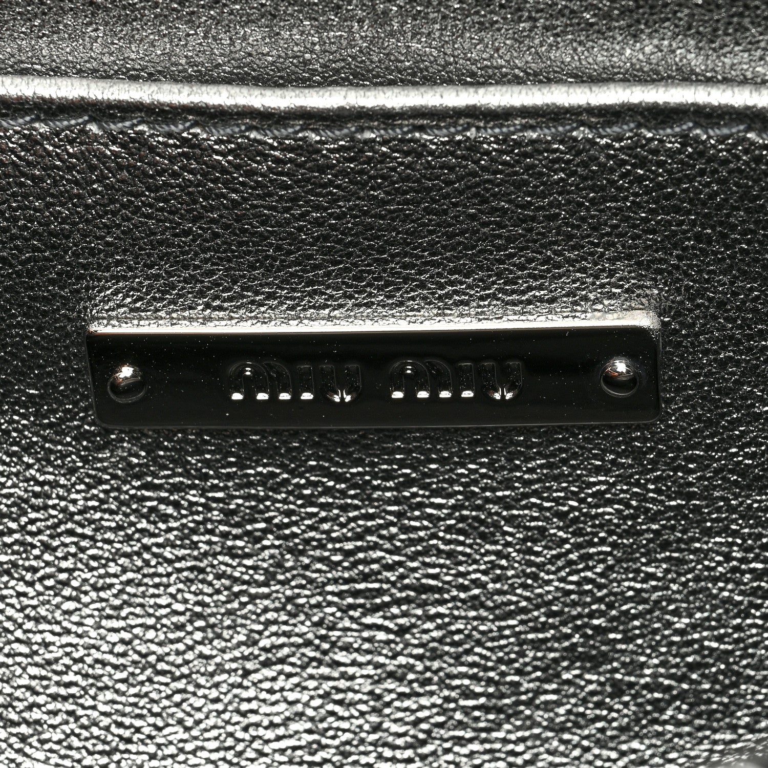 Miu Miu Paillettes Crystal Sequin Flap Argento 6 of 9
