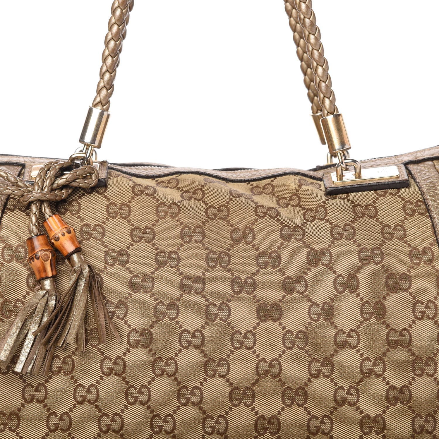 Gucci Monogram Medium Bella Tote Gold 11 of 20