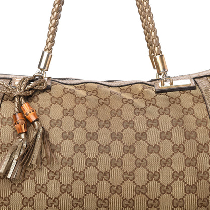 Gucci Monogram Medium Bella Tote Gold 11 of 20