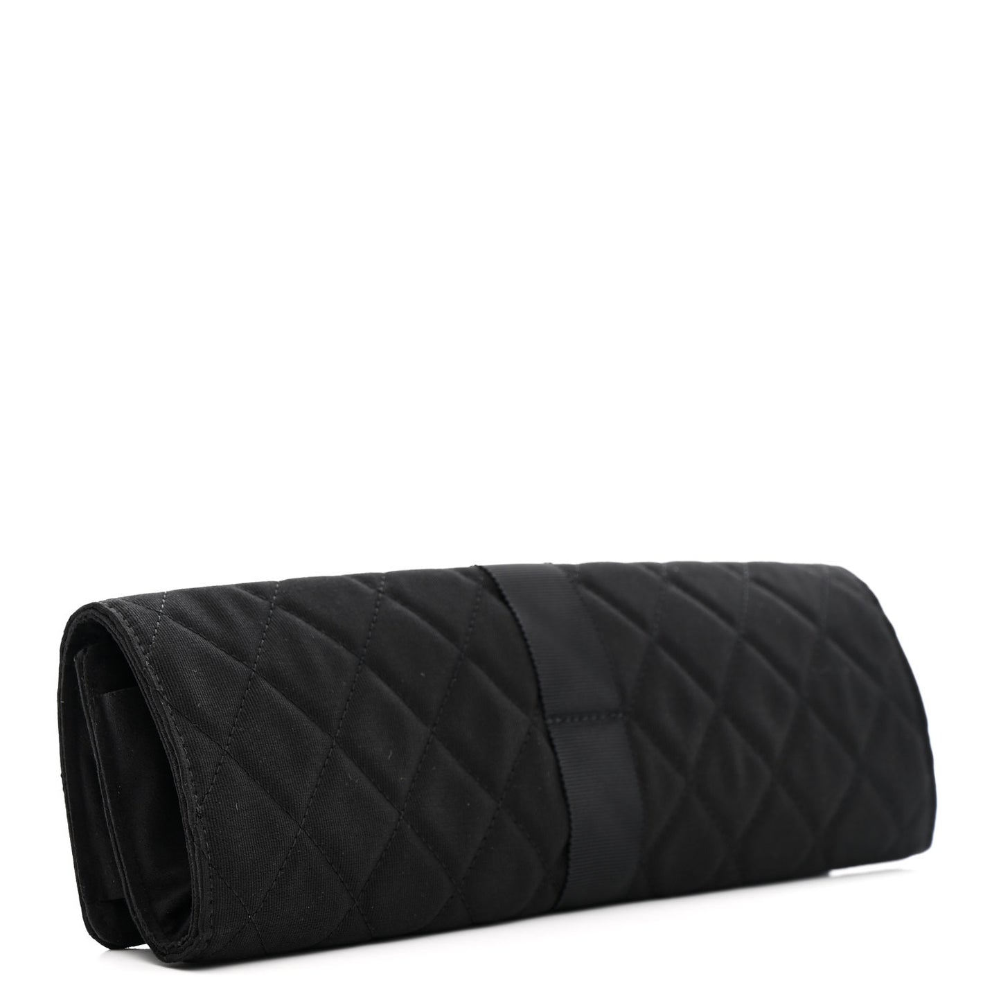 Grosgrain Quilted Jewelry Roll Case